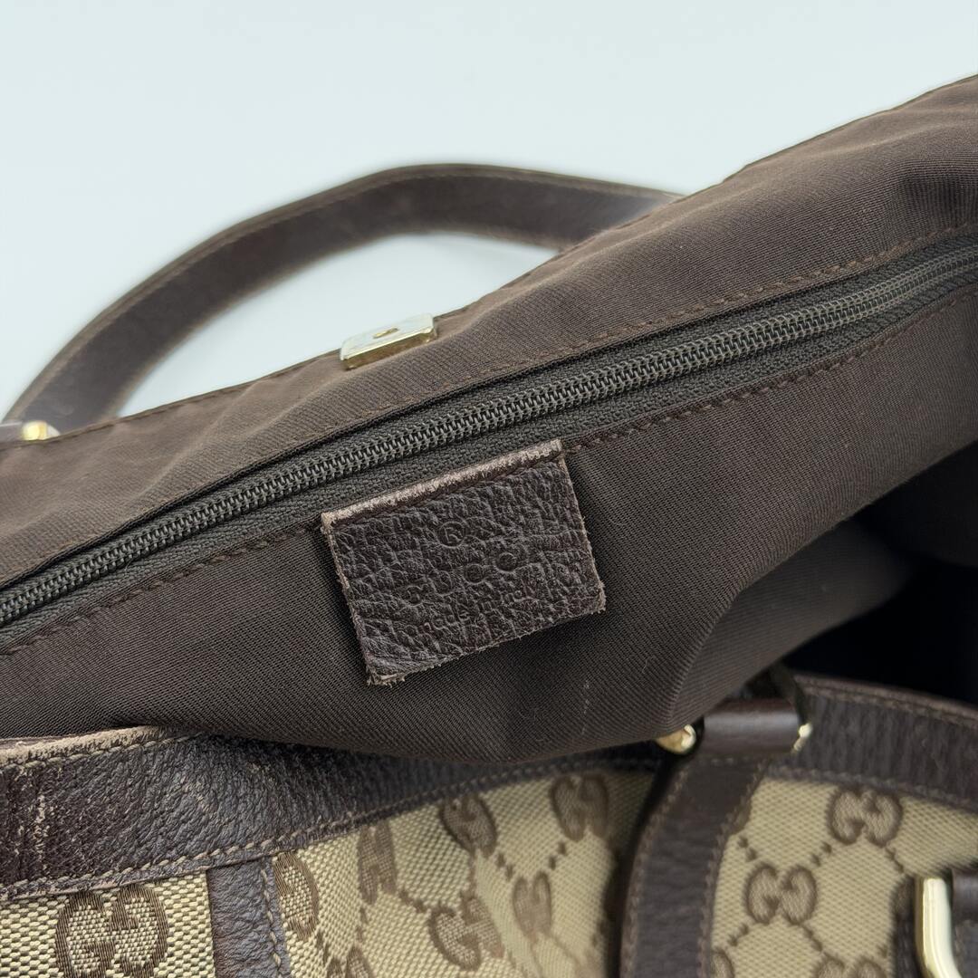 Gucci GG Canvas Abbey D-Ring Brown Tote Bag