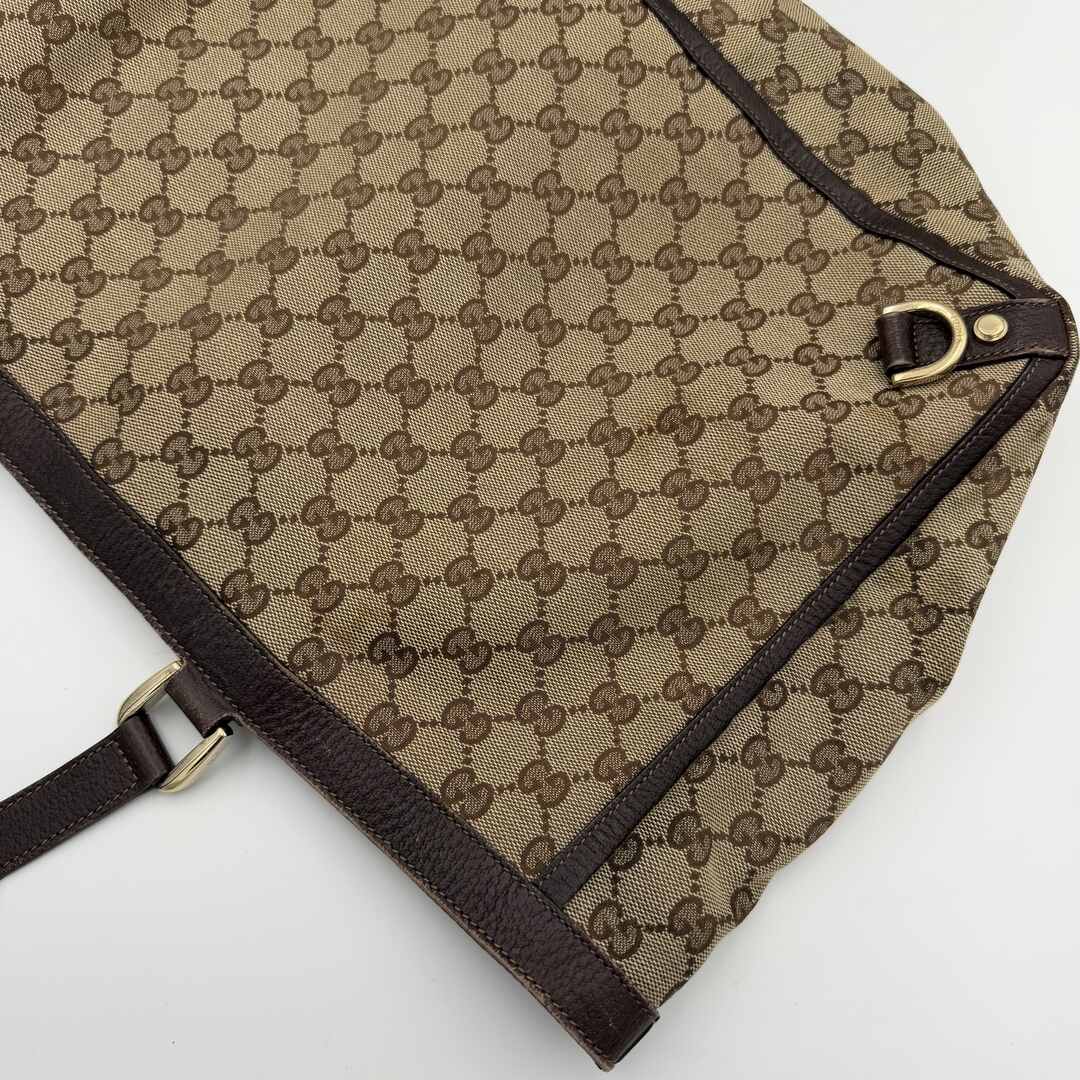 Gucci GG Canvas Abbey D-Ring Brown Tote Bag