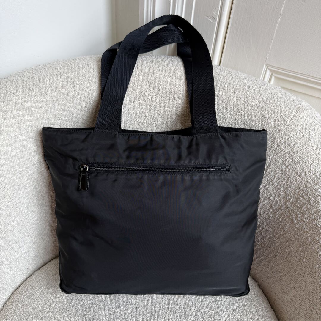 Prada Nylon Tesutto Black Tote Bag