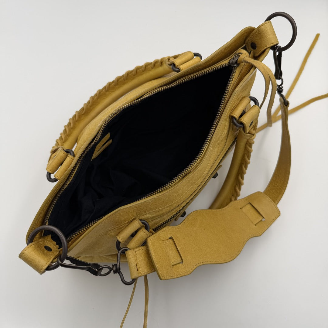 2010 Balenciaga First Yellow Leather Handbag