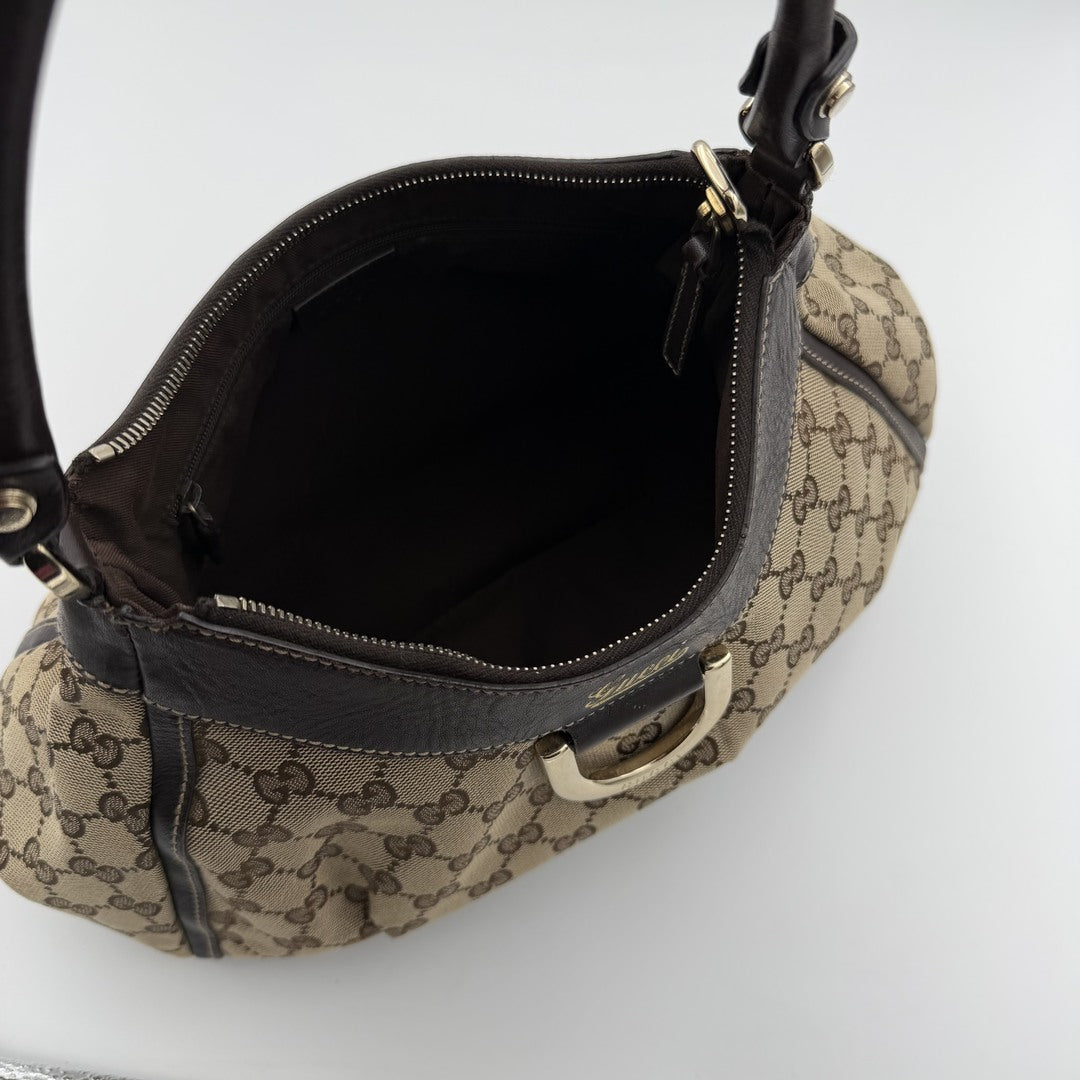 Gucci GG Canvas Abbey Brown Shoulder Bag