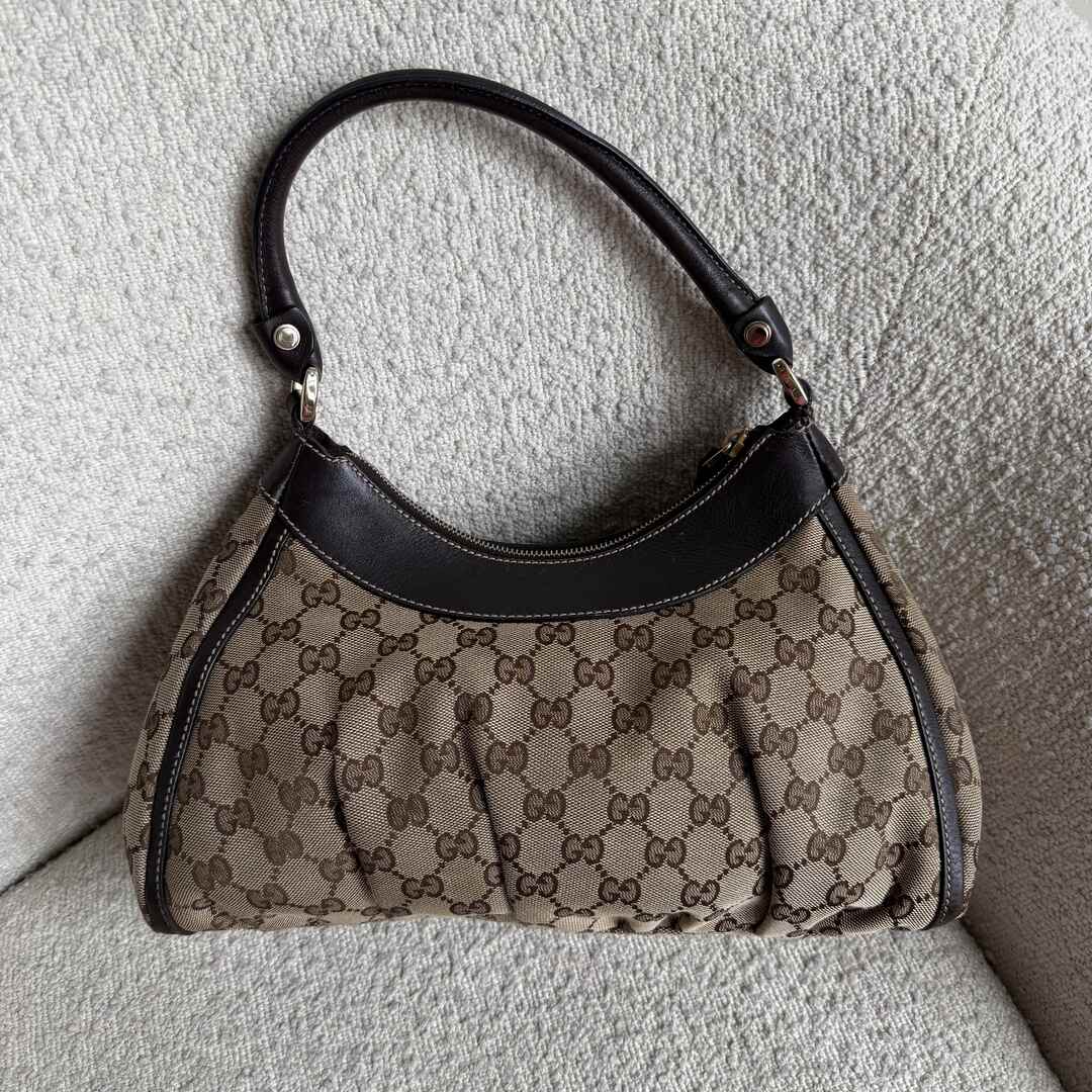Gucci GG Canvas Abbey Brown Shoulder Bag