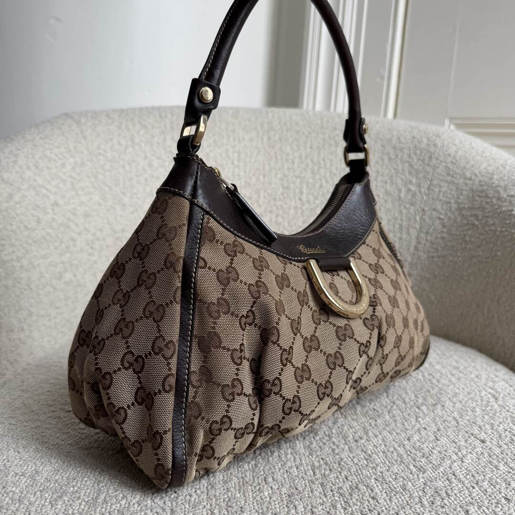 Gucci GG Canvas Abbey Brown Shoulder Bag