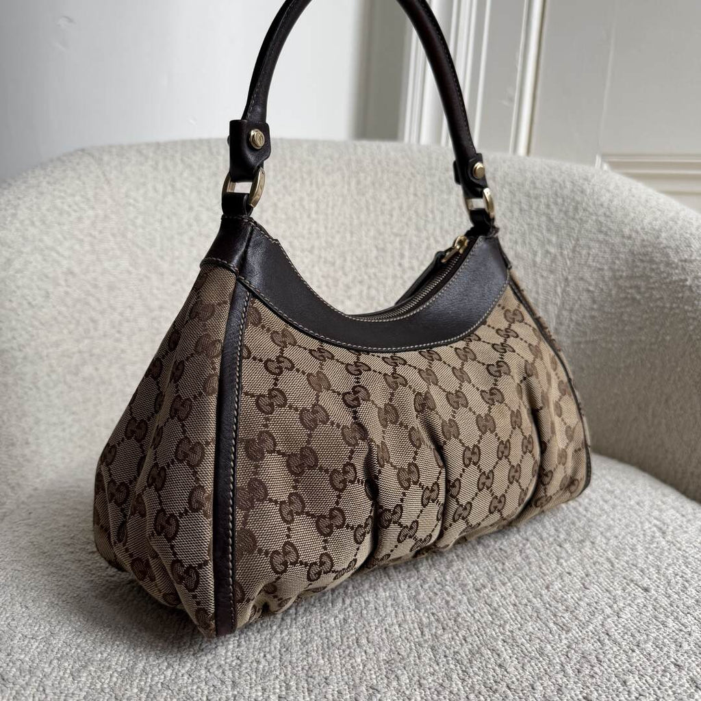 Gucci GG Canvas Abbey Brown Shoulder Bag