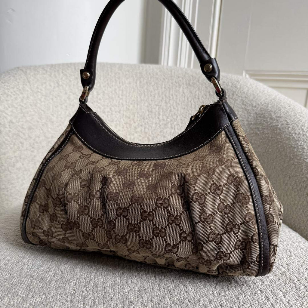 Gucci GG Canvas Abbey Brown Shoulder Bag