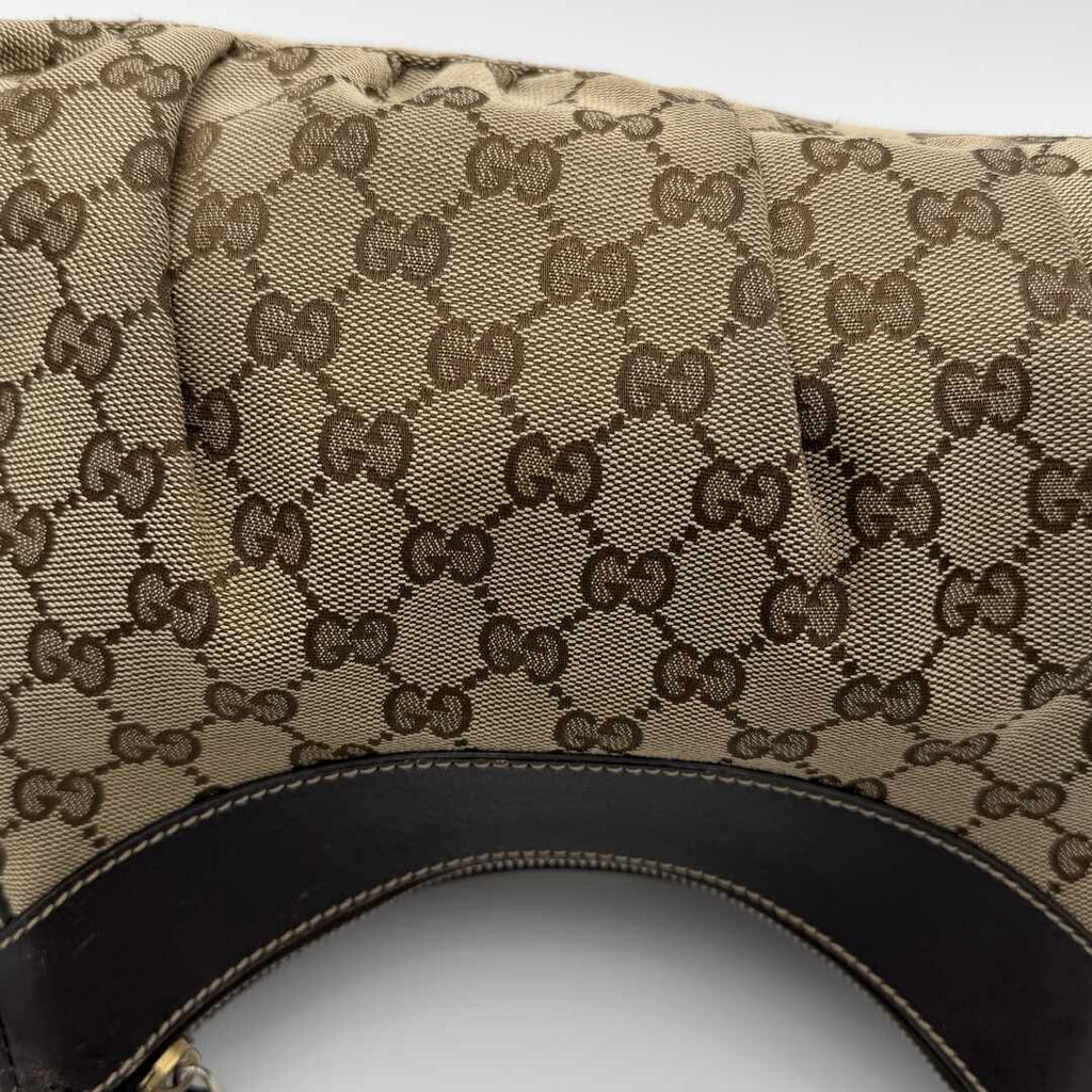 Gucci GG Canvas Abbey Brown Shoulder Bag