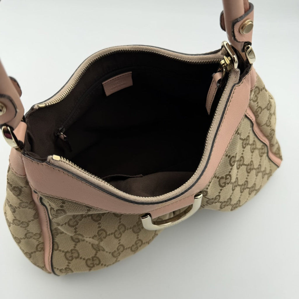 Gucci GG Canvas Abbey Pink Shoulder Bag