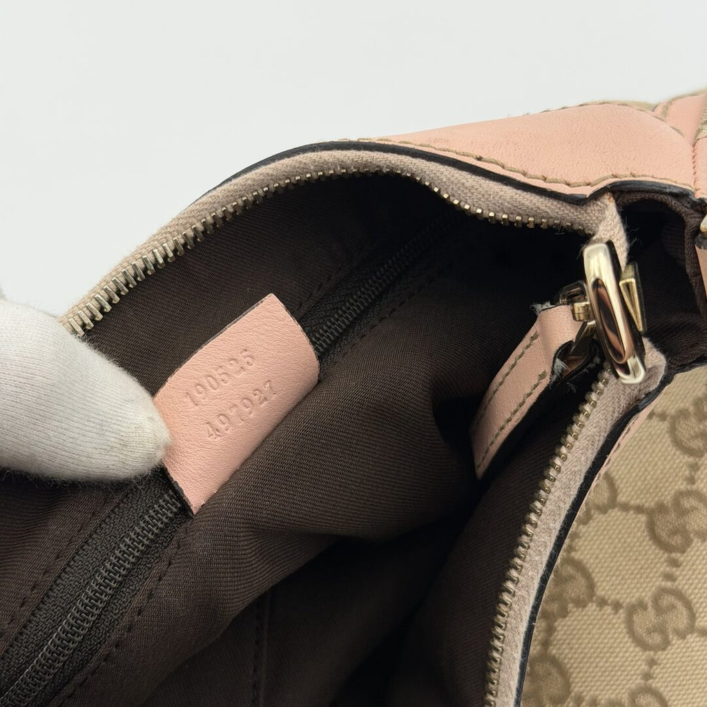 Gucci GG Canvas Abbey Pink Shoulder Bag