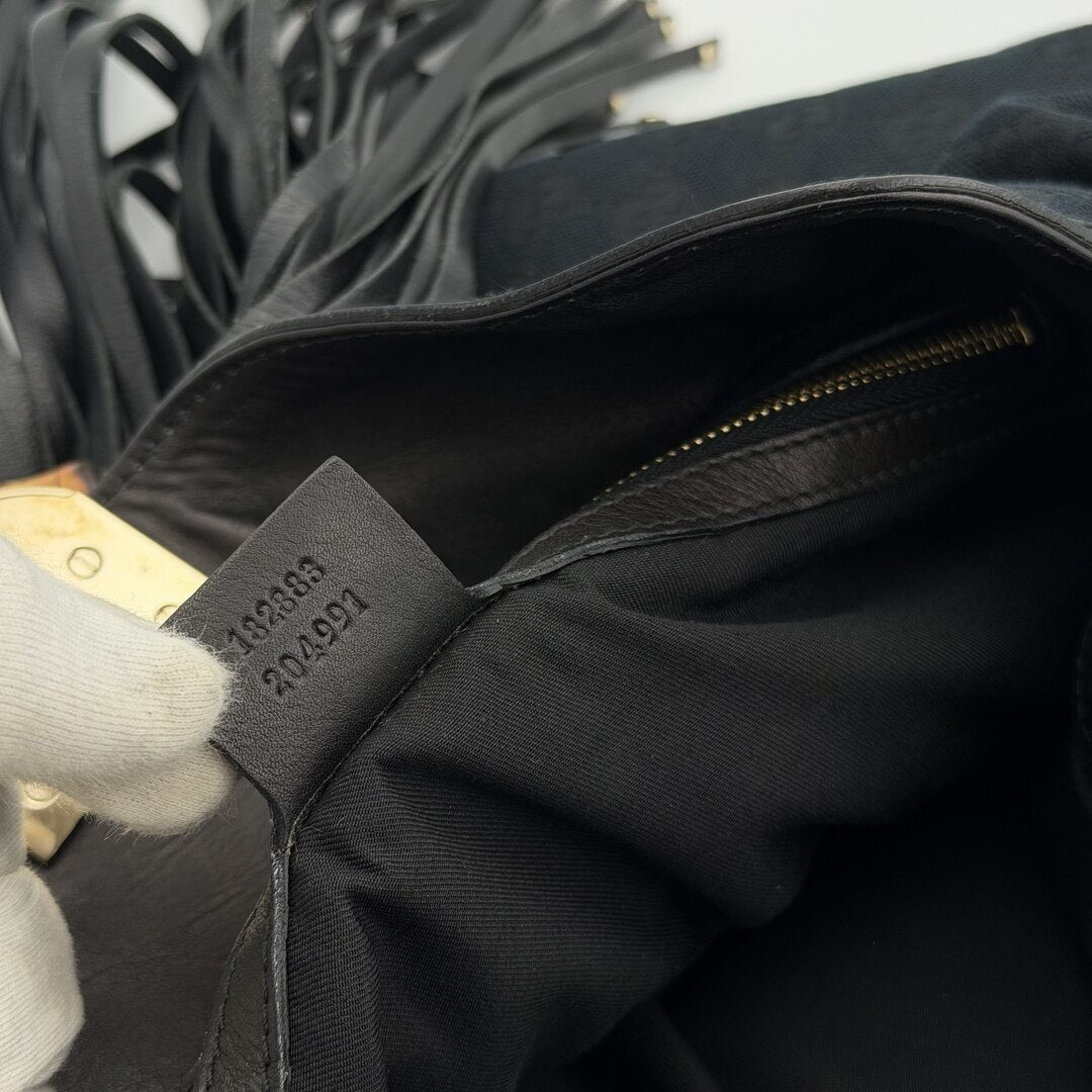Gucci GG Canvas Indy Black Handbag