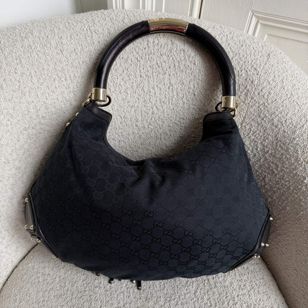 Gucci GG Canvas Indy Black Handbag