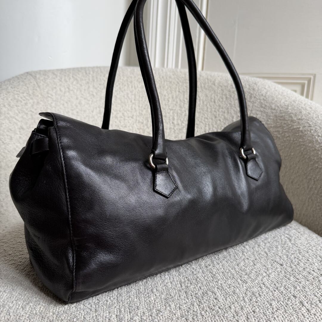 2005 Prada Easy Leather Black Shoulder Bag