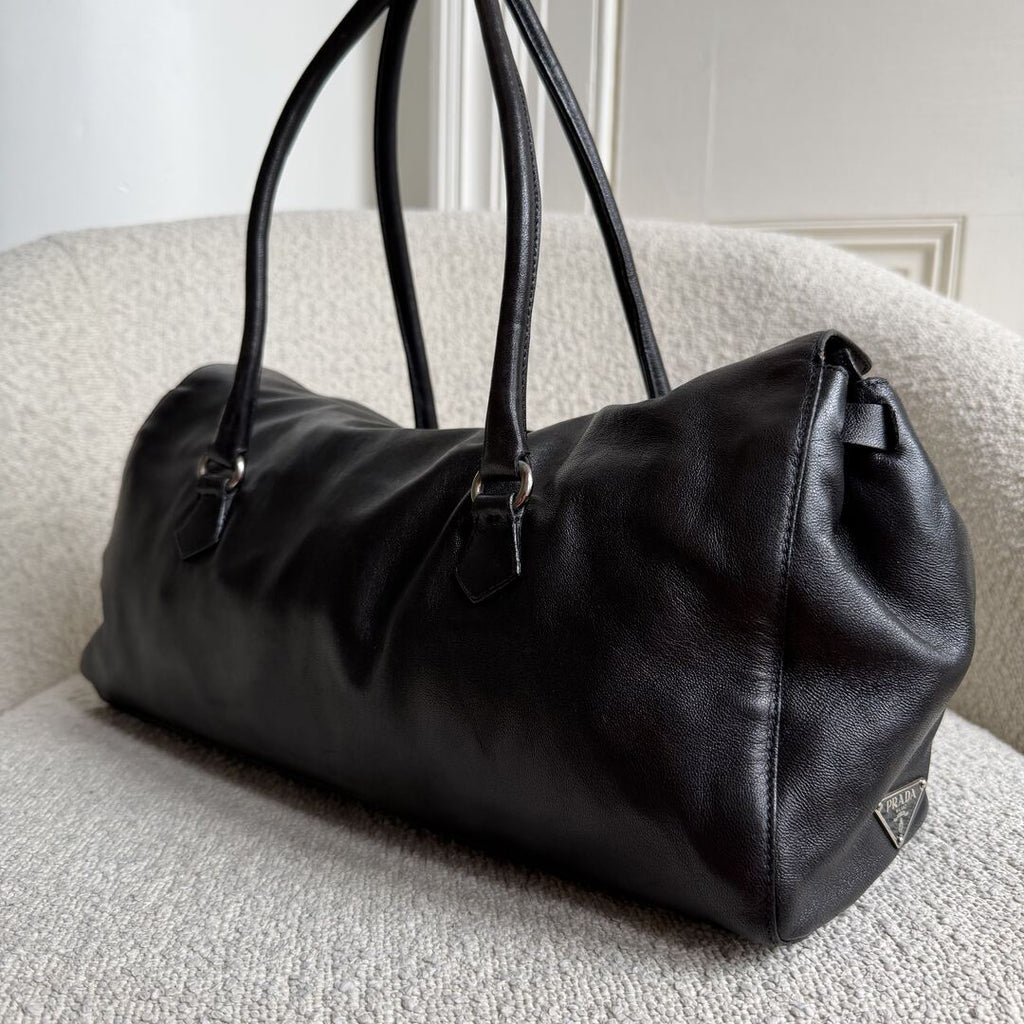 2005 Prada Easy Leather Black Shoulder Bag