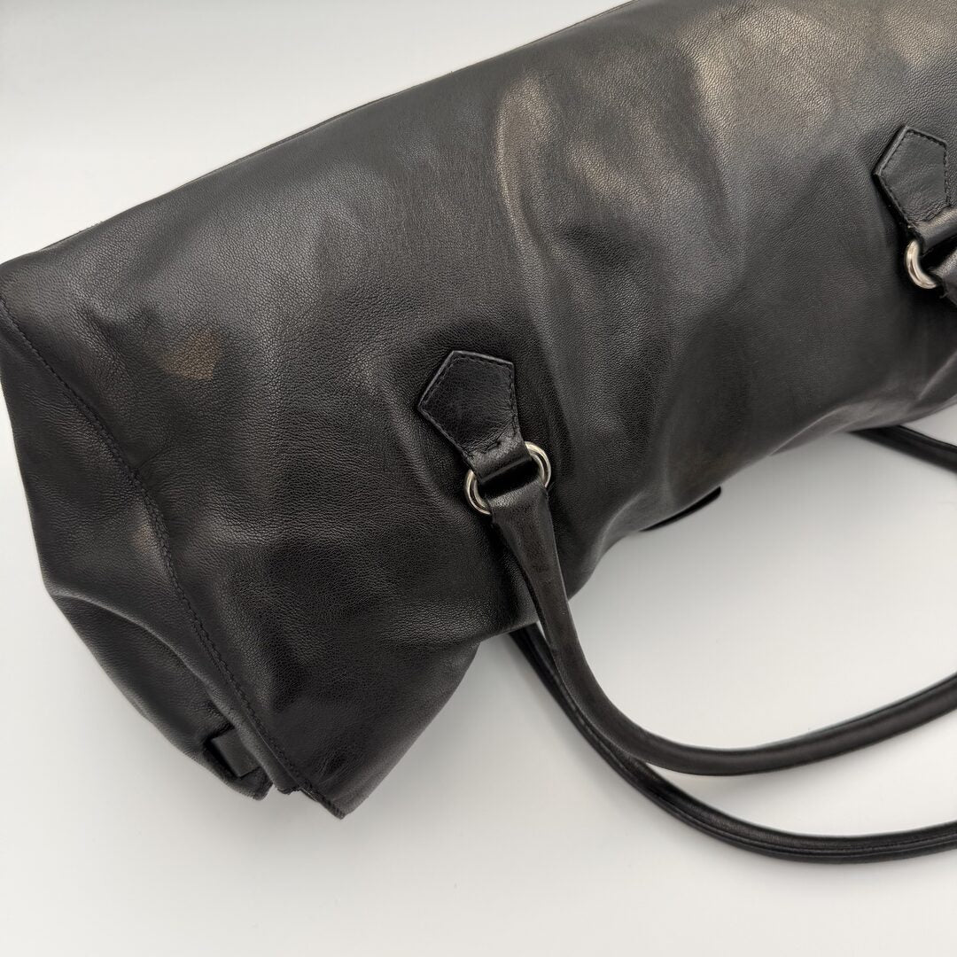 2005 Prada Easy Leather Black Shoulder Bag