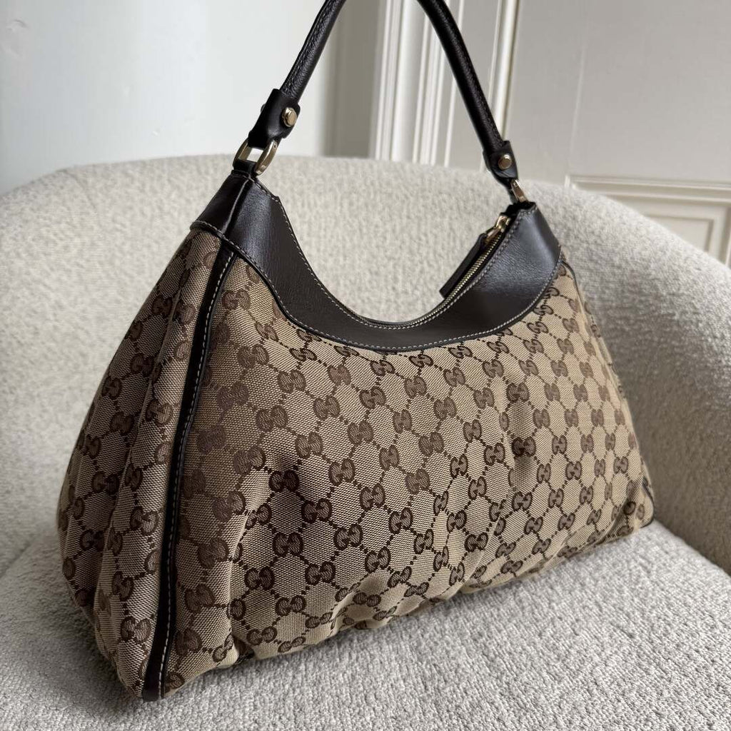 Gucci GG Canvas Abbey Brown Shoulder Bag