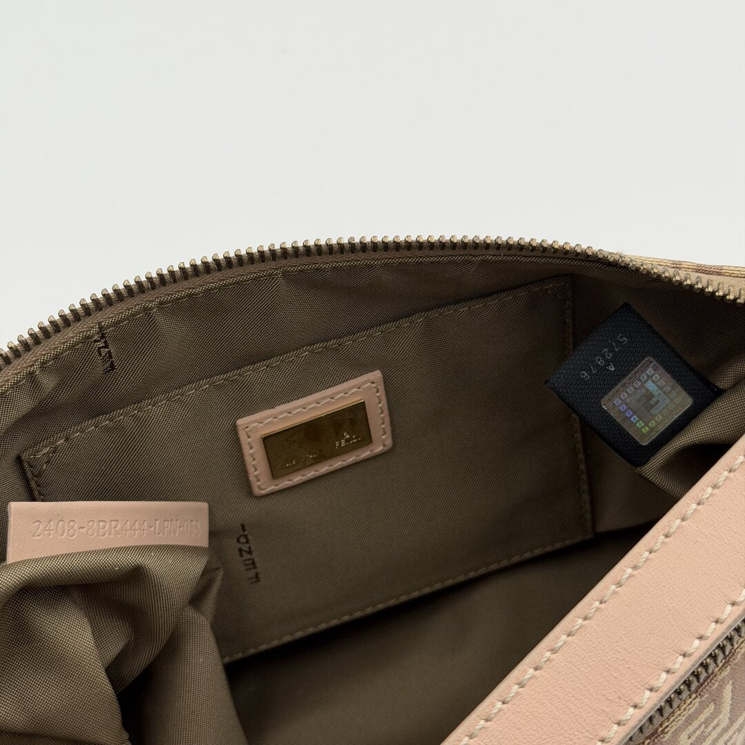 Fendi Zucchino Light Pink Shoulder Bag