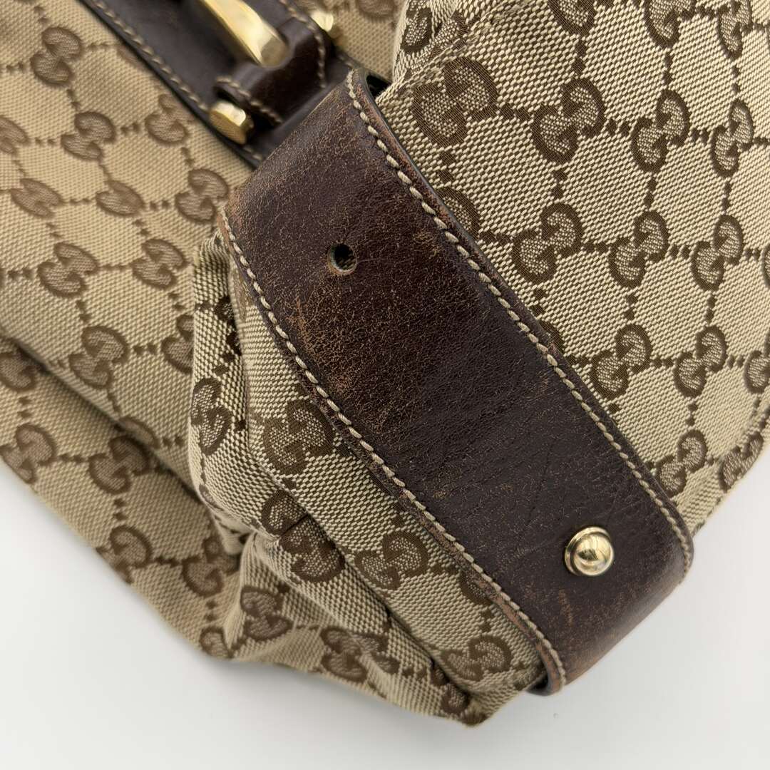 Gucci GG Canvas Horsebit Brown Tote Bag