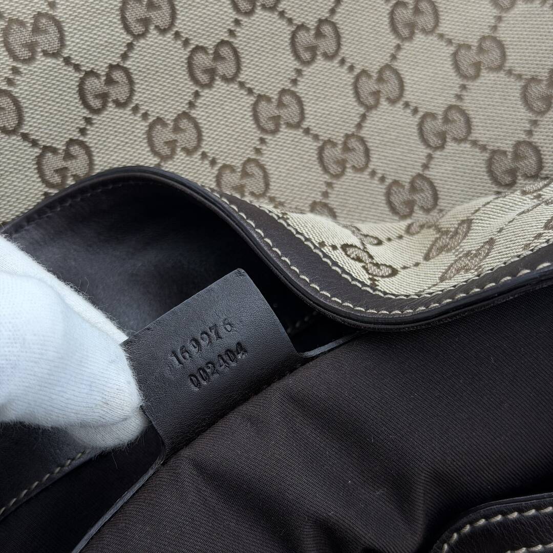 Gucci GG Canvas Peggy Brown Shouler Bag