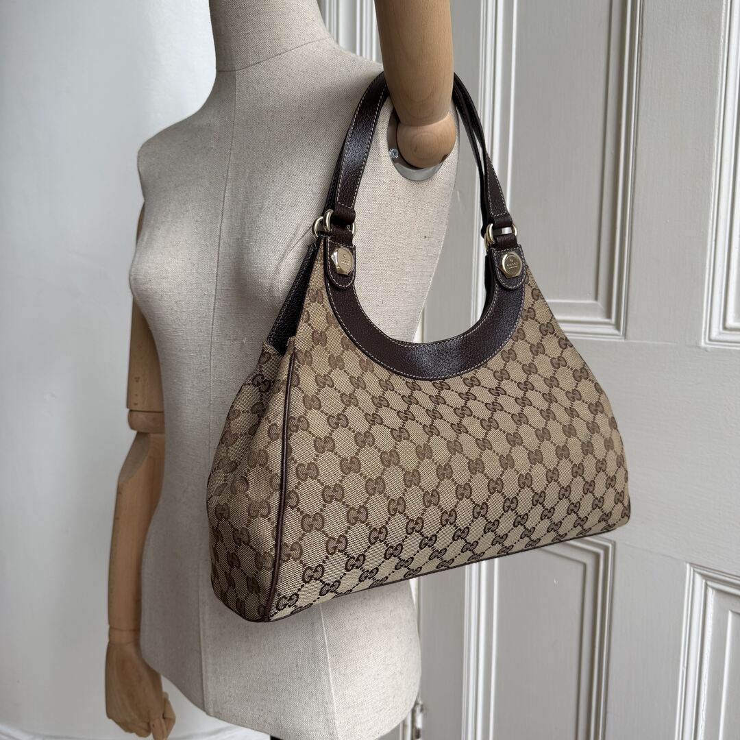 Gucci GG Monogram Canvas Brown Tote Bag