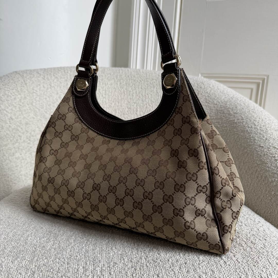 Gucci GG Monogram Canvas Brown Tote Bag