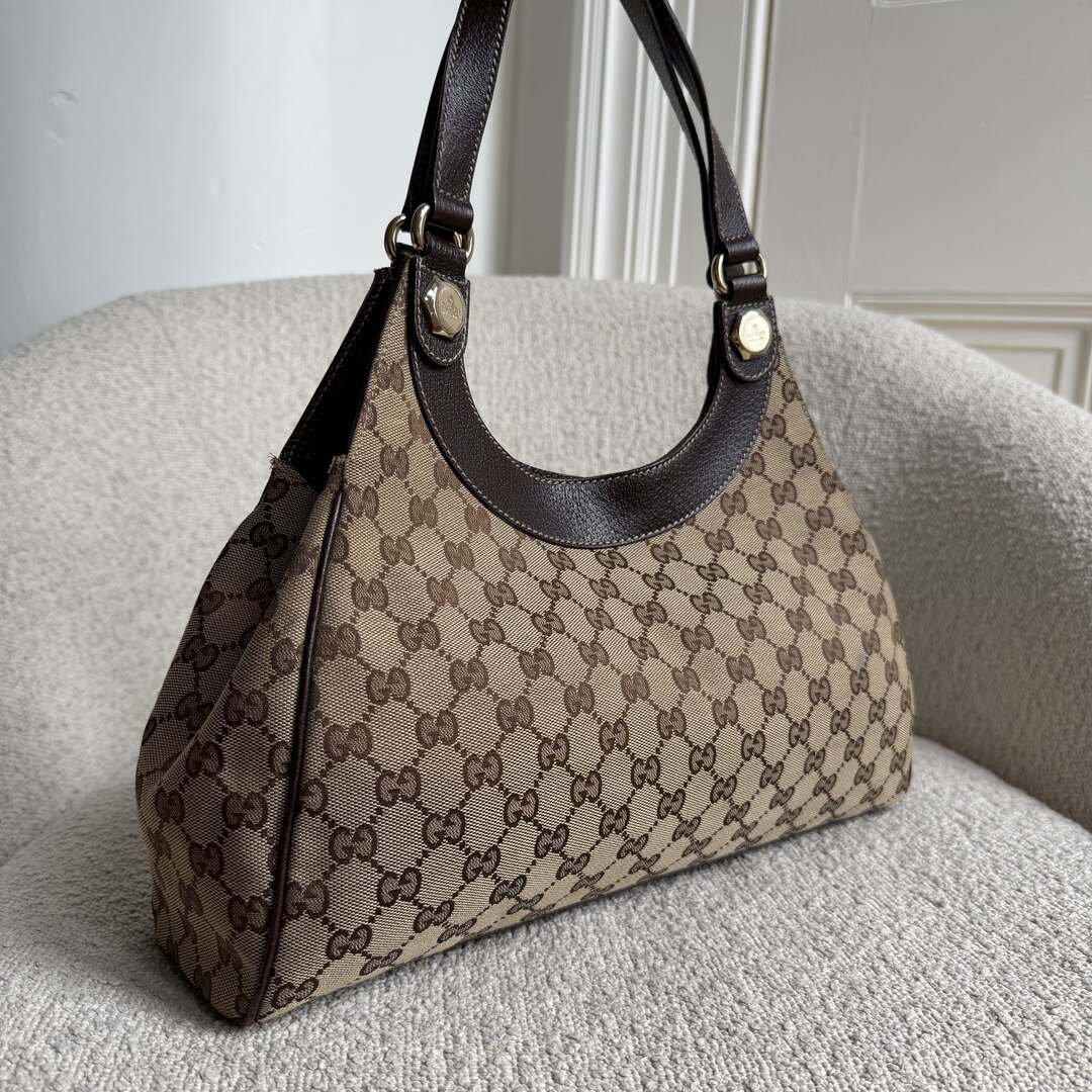 Gucci GG Monogram Canvas Brown Tote Bag