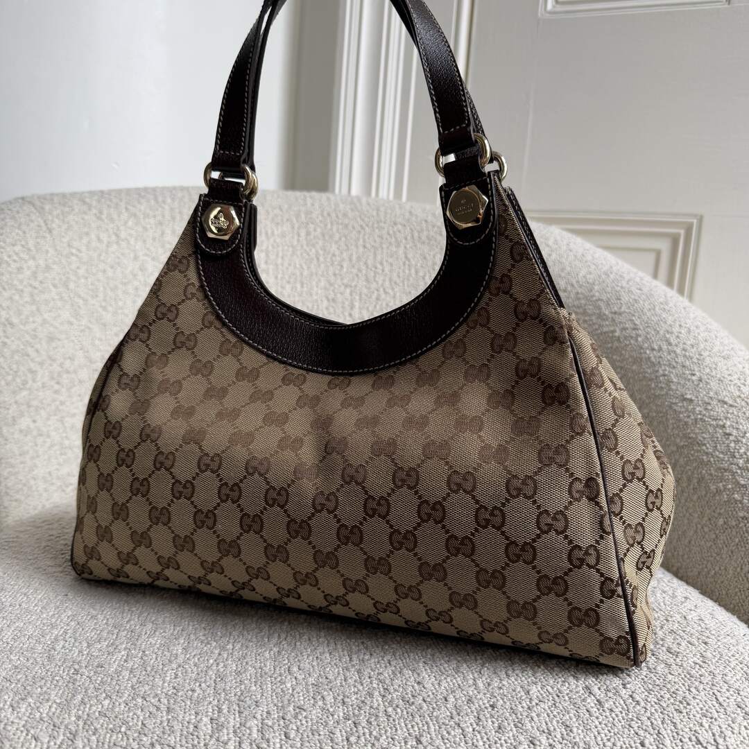 Gucci GG Monogram Canvas Brown Tote Bag