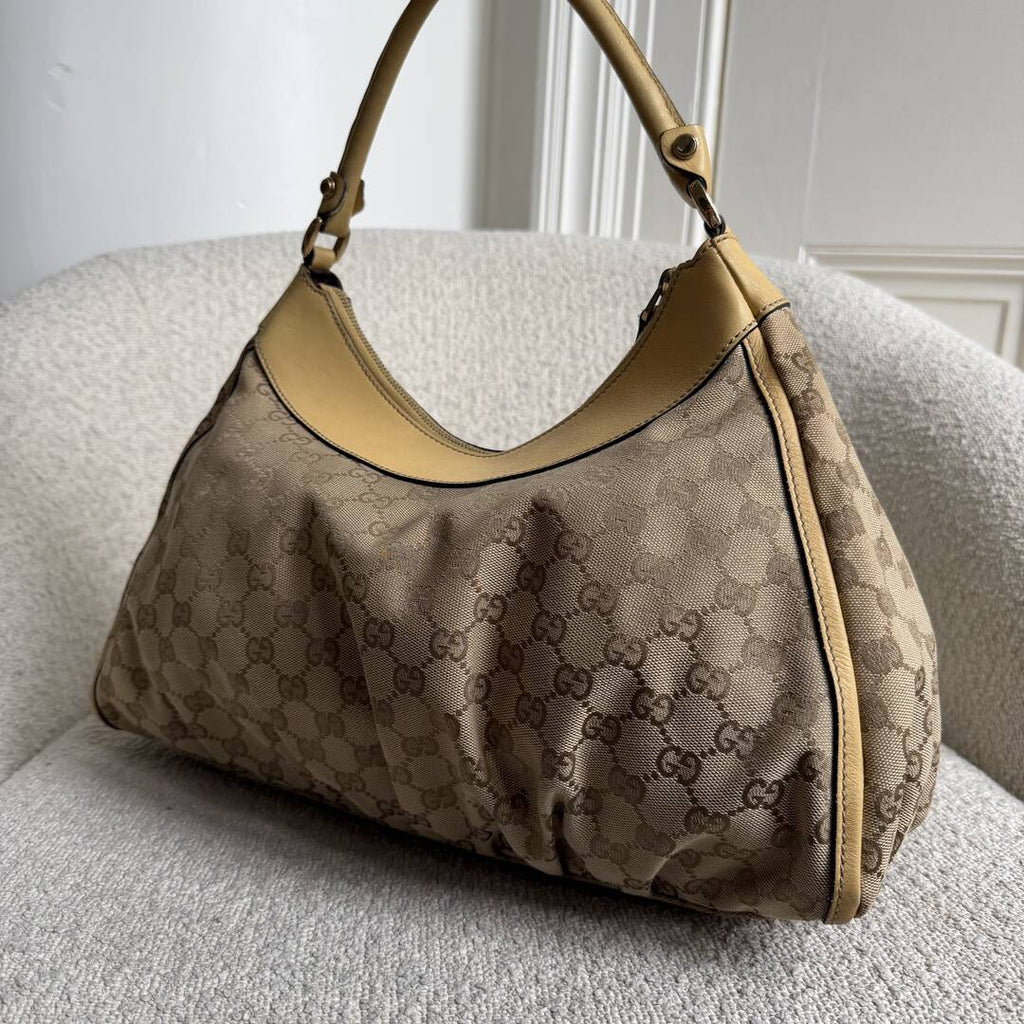 Gucci GG Canvas Abbey Butter Yellow Shoulder Bag