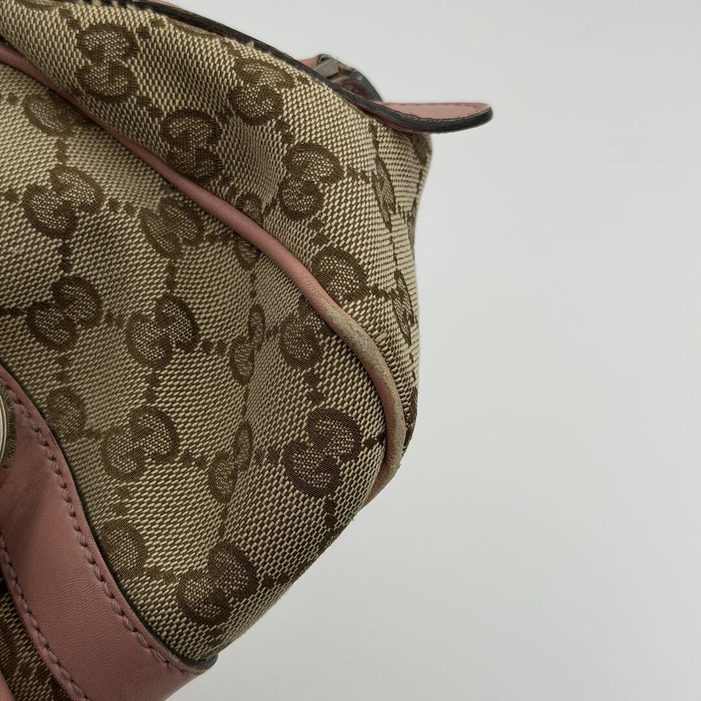 Gucci GG Canvas Twins Pink Shoulder Bag