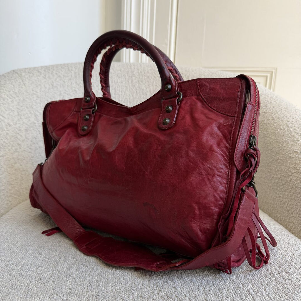 2005 Balenciaga City Leather Red Handbag