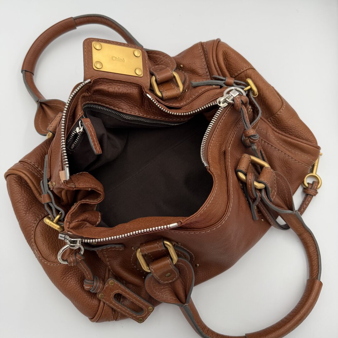 Chloe Paddington Leather Brown Handbag
