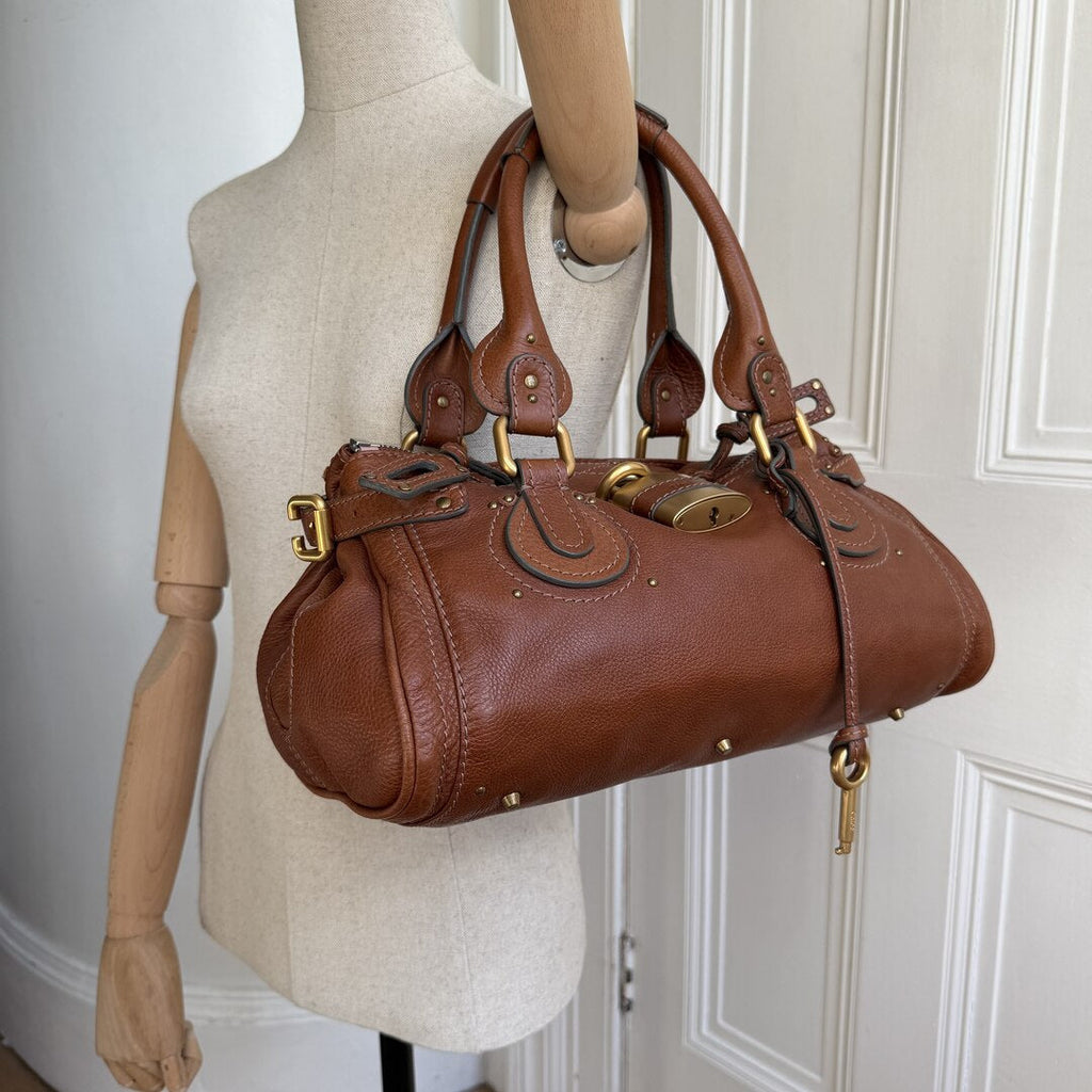 Chloe Paddington Leather Brown Handbag