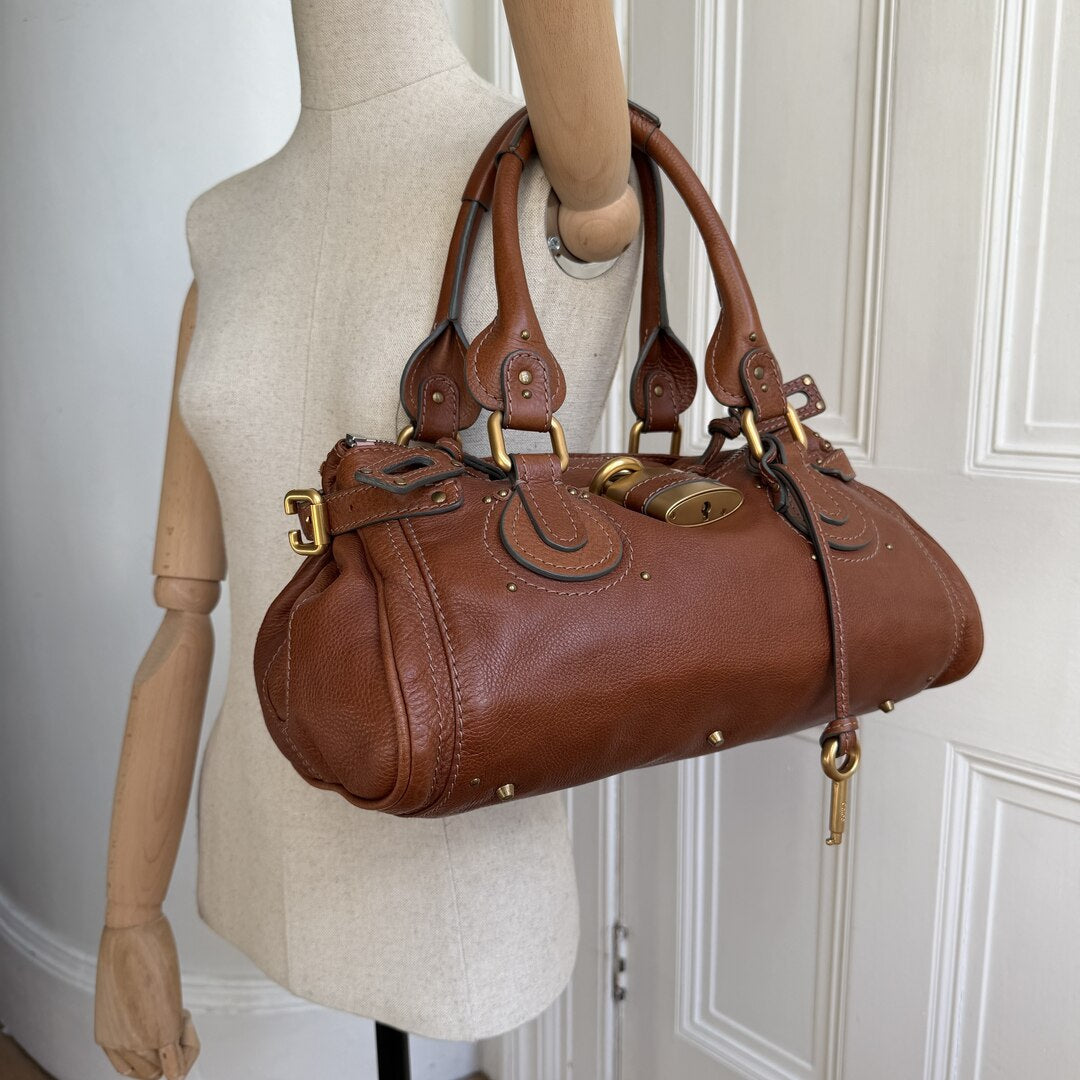 Chloe Paddington Leather Brown Handbag