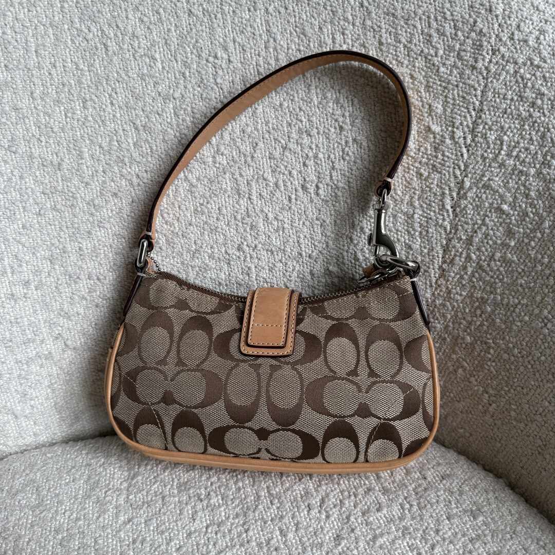 Coach Signature Mini Buckle Tan Mini Shoulder Bag