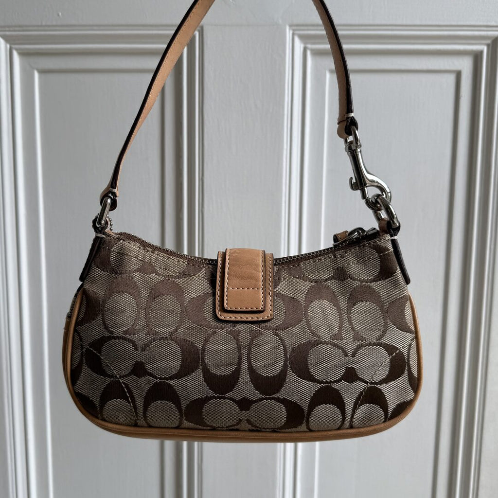 Coach Signature Mini Buckle Tan Mini Shoulder Bag