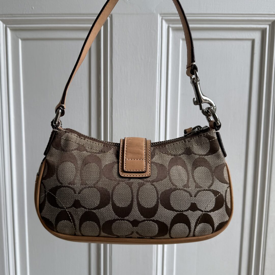 Coach Signature Mini Buckle Tan Mini Shoulder Bag