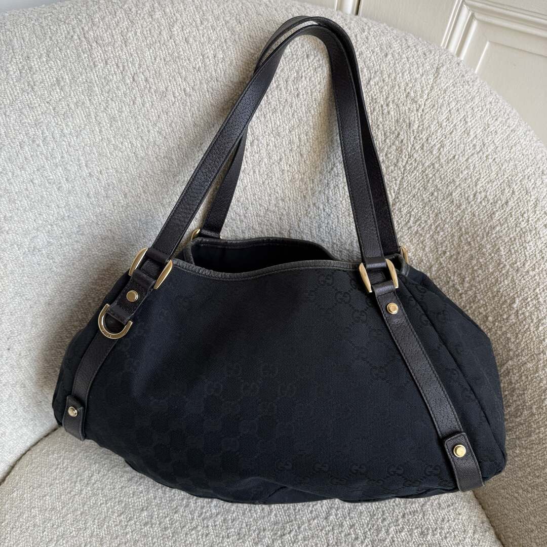 Gucci GG Canvas Abbey Black Tote Bag
