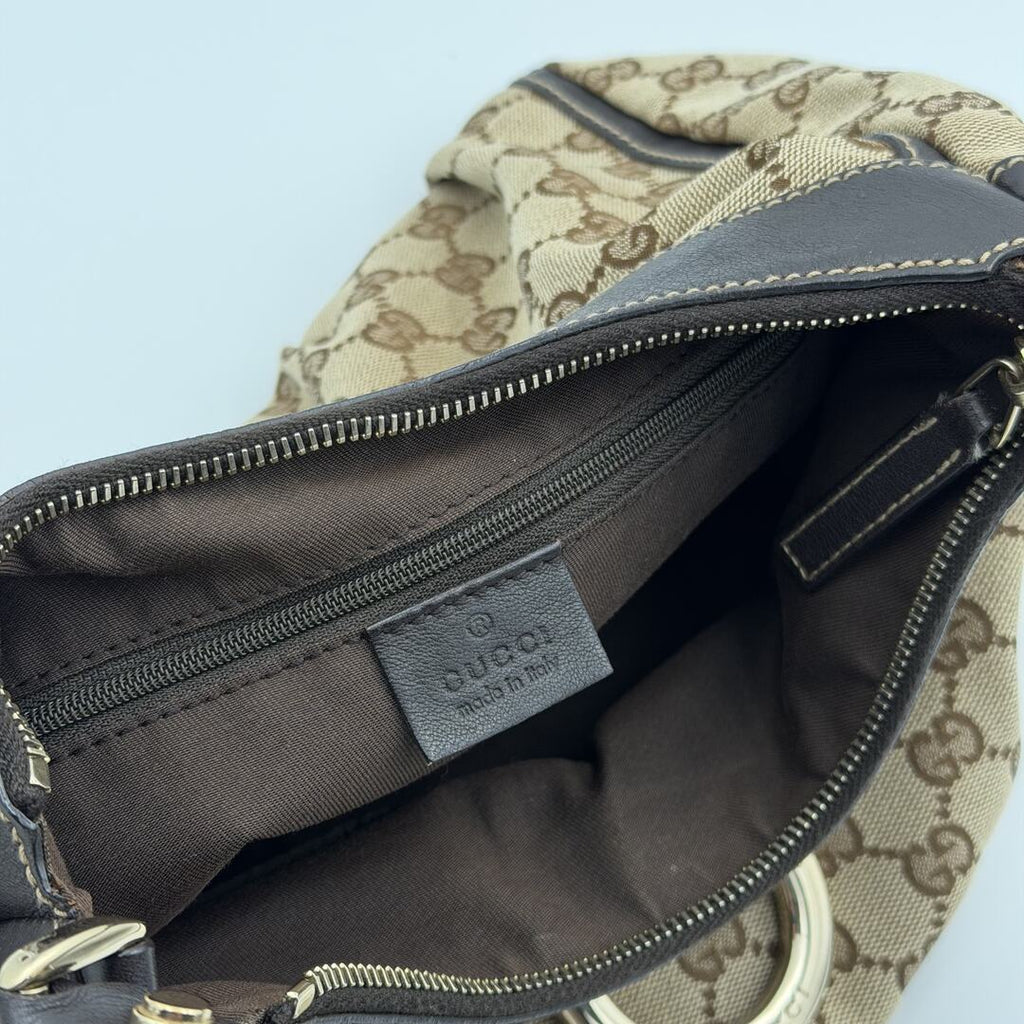 Gucci GG Canvas Abbey Brown Shoulder Bag