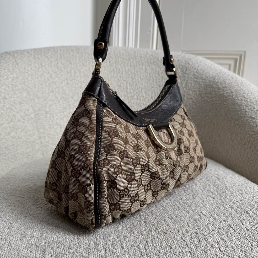 Gucci GG Canvas Abbey Brown Shoulder Bag