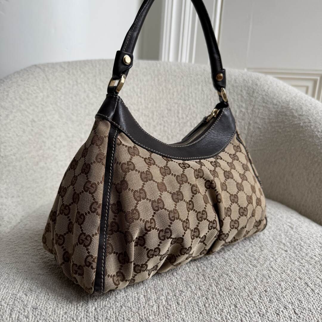 Gucci GG Canvas Abbey Brown Shoulder Bag